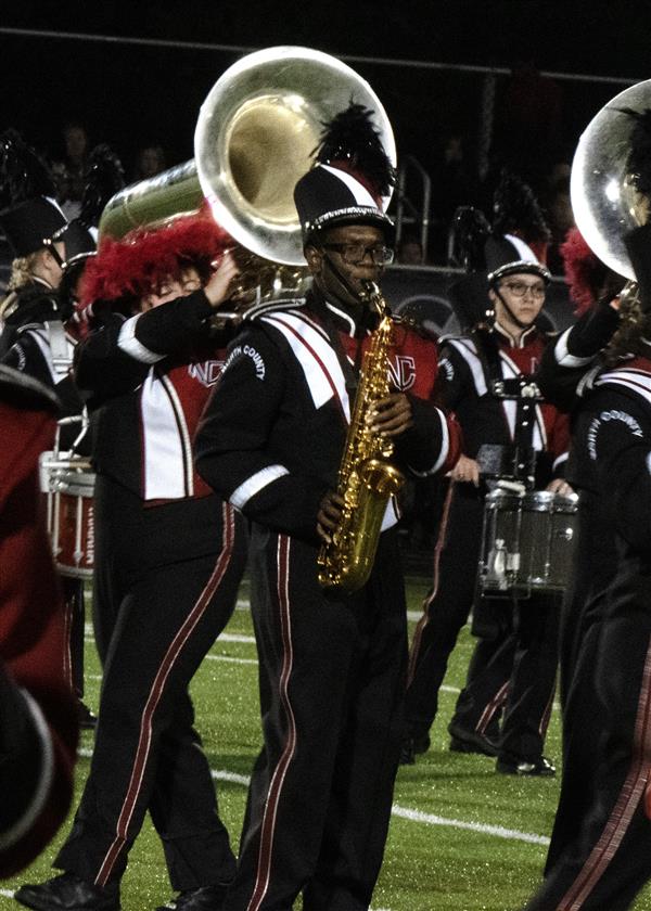 North County High School Marching Band Performing